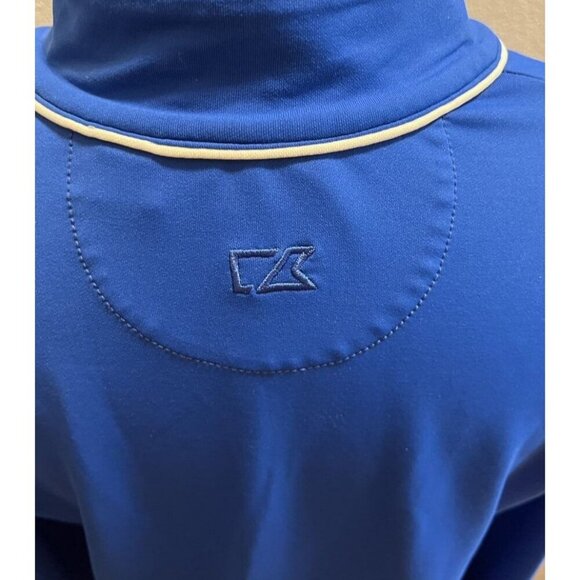 Cutter & Buck Womens Blue L 1/4 Zip Pullover Moisture-Wicking Long Sleeve Top - Picture 4 of 9